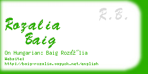 rozalia baig business card